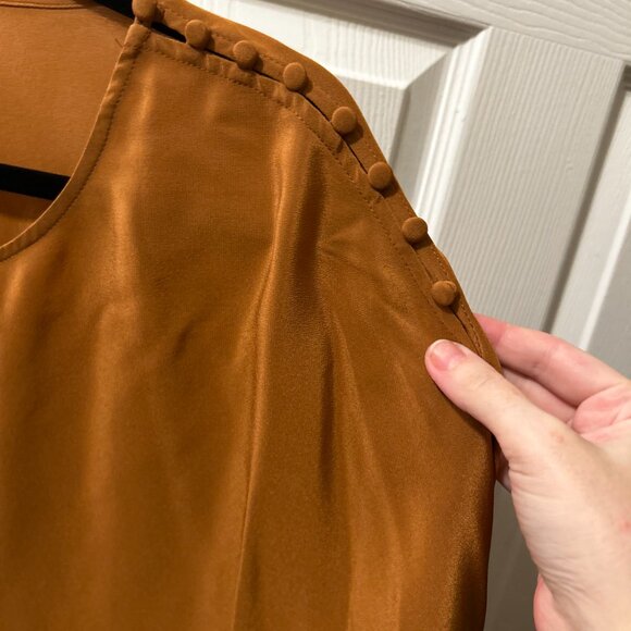 Sezane Emmy blouse in caramel - Picture 4 of 8